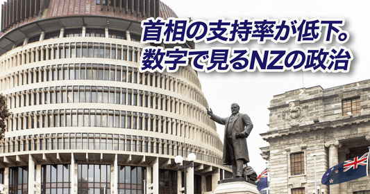 首相の支持率が低下。数字で見るニュージーランドの政治